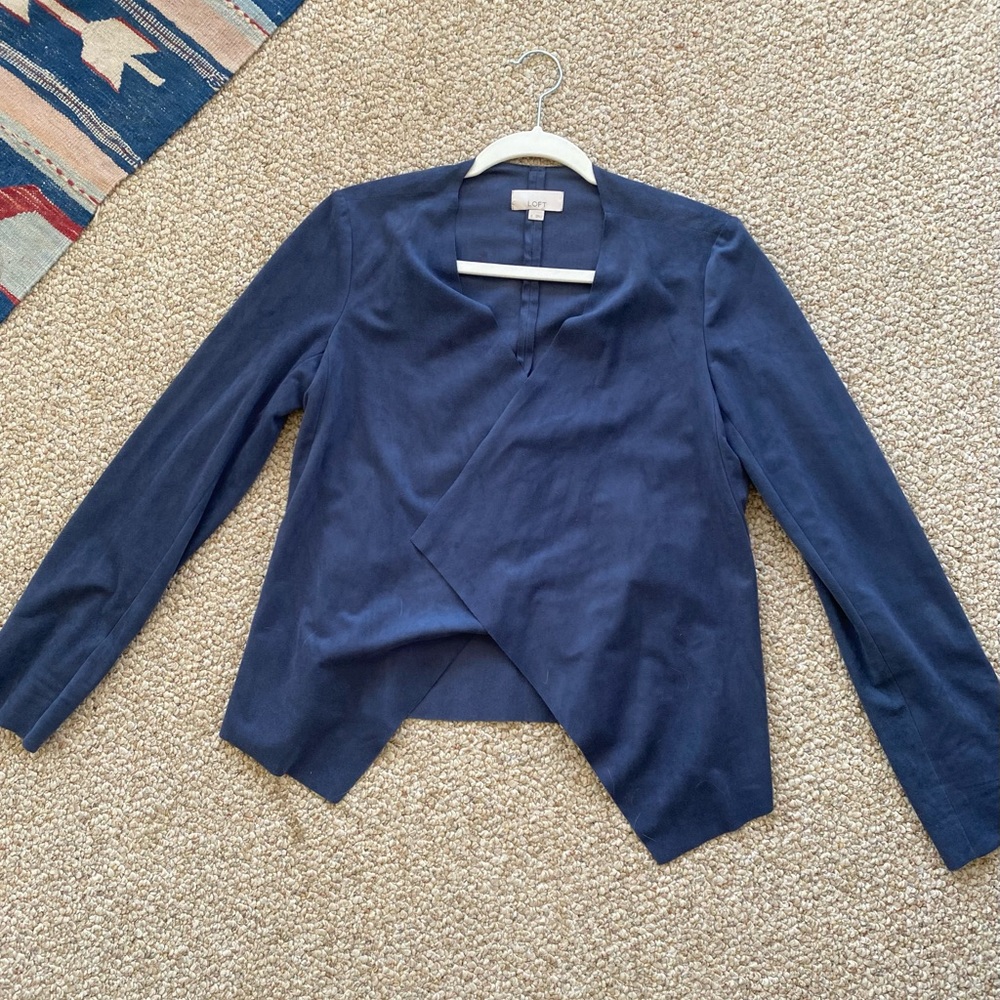 LOFT Deep Blue Blazer Cardigan
